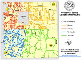 Residential Refuse Collection Schedule & Map